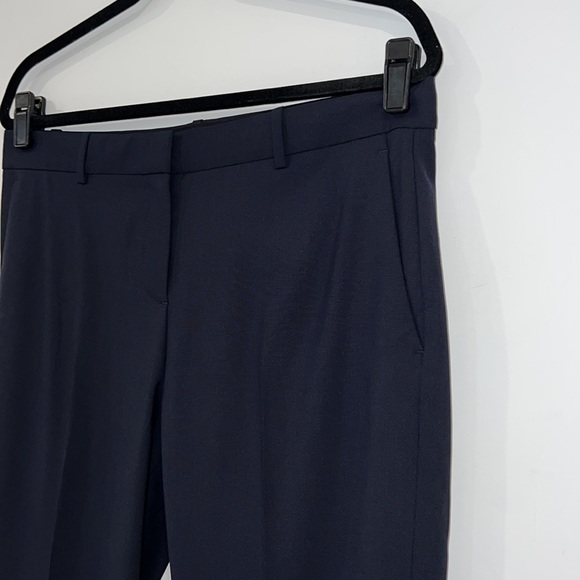 Theory Navy Wool Treeca Slim Fit Trousers size 10 - Picture 5 of 16